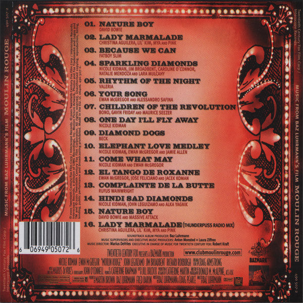 Various : Moulin Rouge (Music From Baz Luhrmann's Film) (CD, Album, RP, Arv)