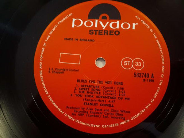 Stanley Cowell : Blues For The Viet Cong (LP, Album)