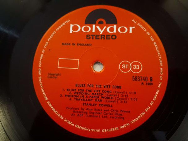 Stanley Cowell : Blues For The Viet Cong (LP, Album)