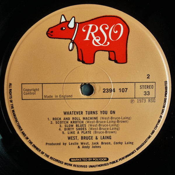 West, Bruce & Laing : Whatever Turns You On (LP, Album)