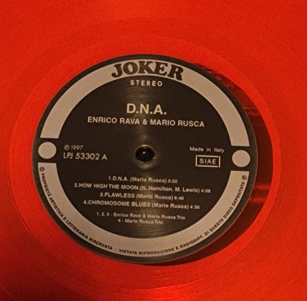Enrico Rava & Mario Rusca : D.N.A. (LP, RSD, Ltd, Red)