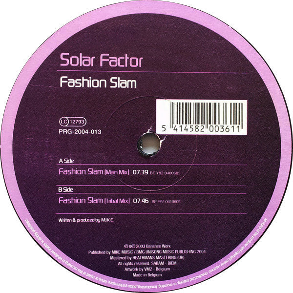 Solar Factor : Fashion Slam (12")