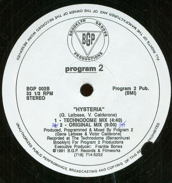 Program 2 : More Energy (12")