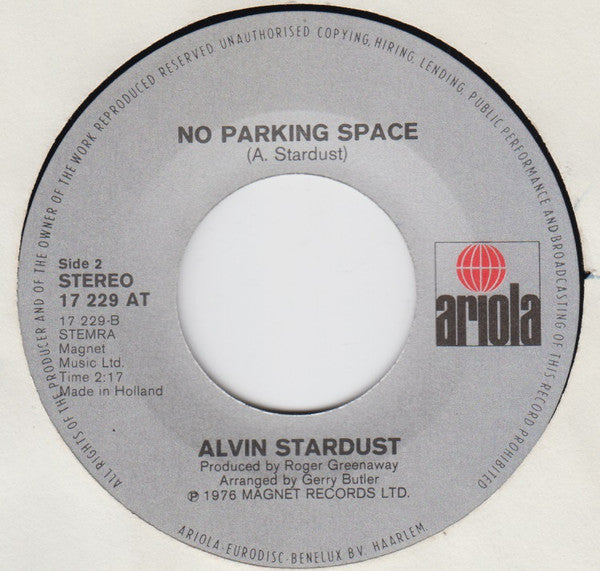 Alvin Stardust : The Word Is Out (7", Single)