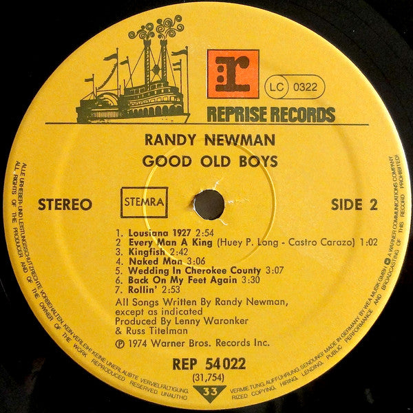 Randy Newman : Good Old Boys (LP, Album, RE)