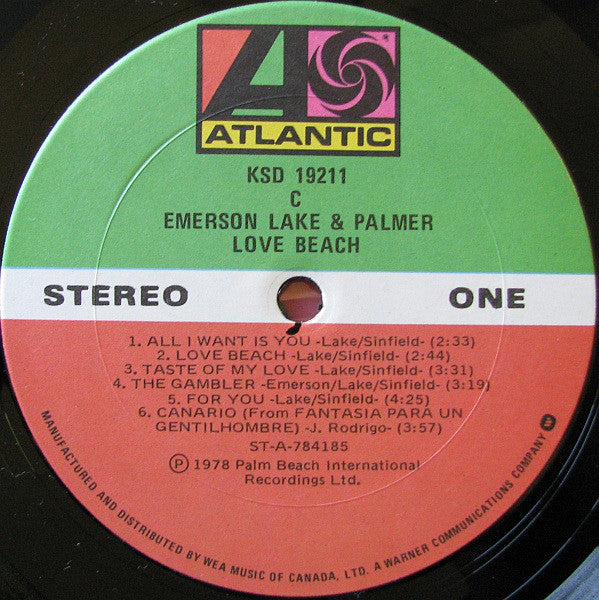 Emerson, Lake & Palmer : Love Beach (LP, Album)