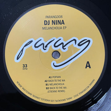 DJ Nina (4) : Melancholia EP (12", EP)