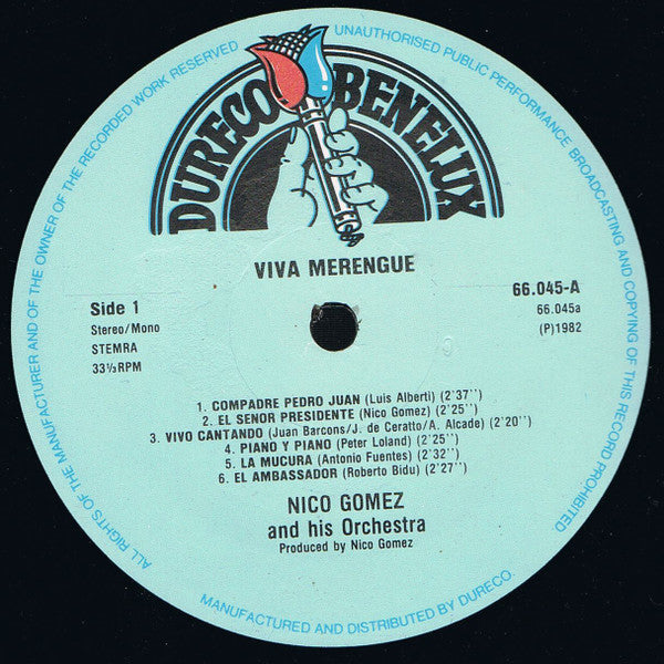 Nico Gomez And His Orchestra : Viva Merengue (LP, Album, RE)