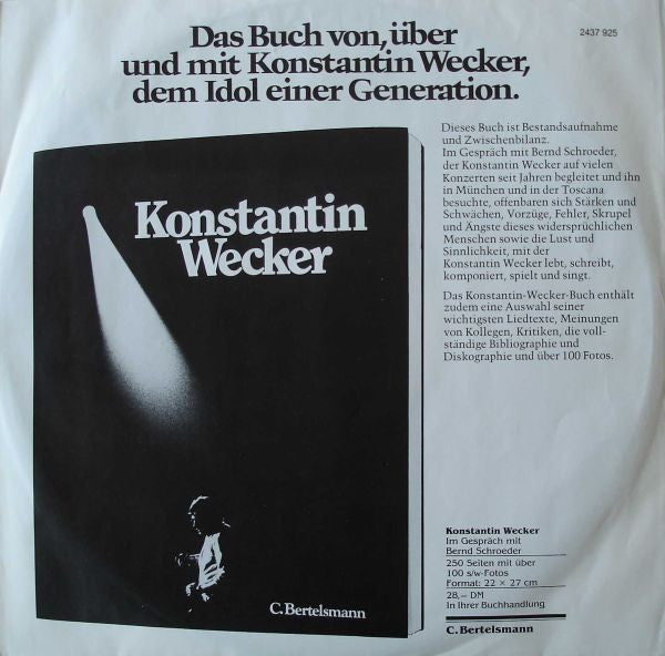 Konstantin Wecker : Live In Muenchen (3xLP, Album)