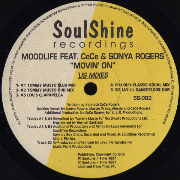 Moodlife Feat. Ce Ce Rogers & Sonya Rogers : Movin' On (2x12", Ltd)