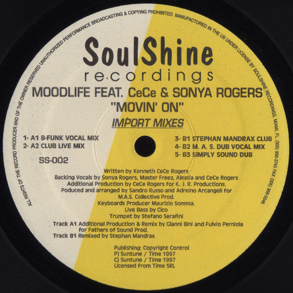 Moodlife Feat. Ce Ce Rogers & Sonya Rogers : Movin' On (2x12", Ltd)