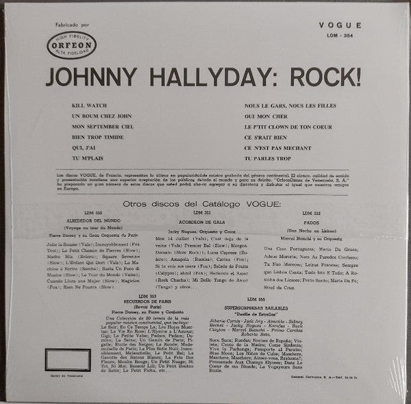 Johnny Hallyday : Rock! (LP, Album, Ltd, RE, Spl)