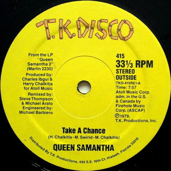 Queen Samantha : Take A Chance (12")