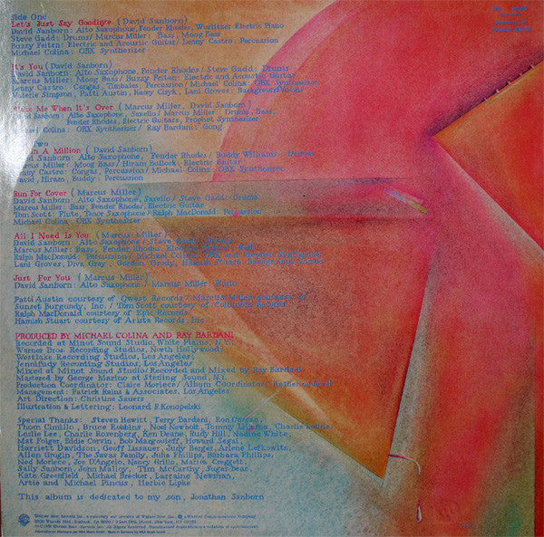 David Sanborn : Voyeur (LP, Album, M/Print)