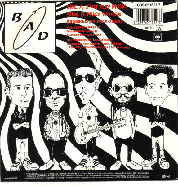 Big Audio Dynamite : Just Play Music! (7", Single)