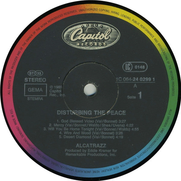Alcatrazz : Disturbing The Peace (LP, Album)
