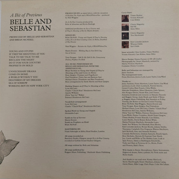 Belle & Sebastian : A Bit Of Previous (LP, Album, Gat + 7", Single + Ltd, Cle)