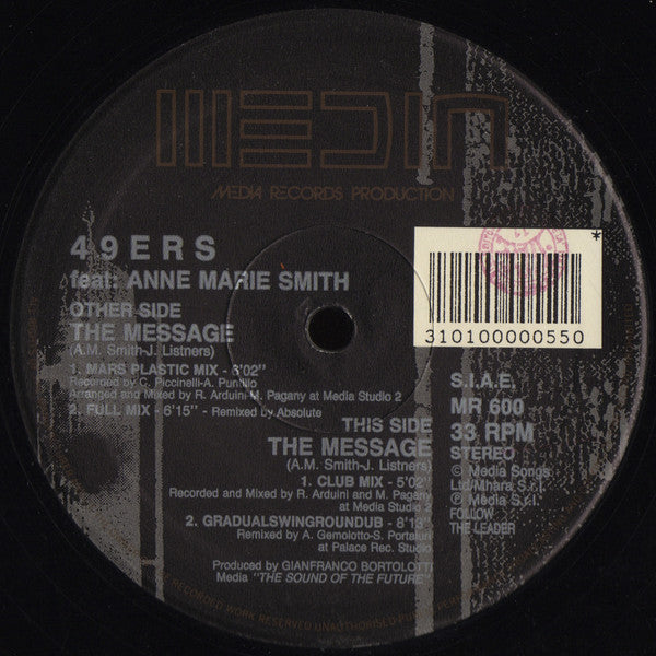 49ers Feat: Anne Marie Smith* : The Message (12")
