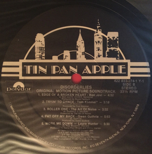 Various : Disorderlies: Original Motion Picture Soundtrack (LP, Album)