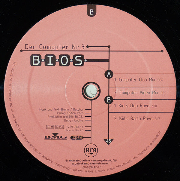 B.I.O.S. : Der Computer Nr.3 (12")