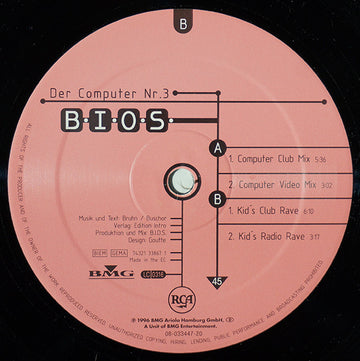 B.I.O.S. : Der Computer Nr.3 (12")