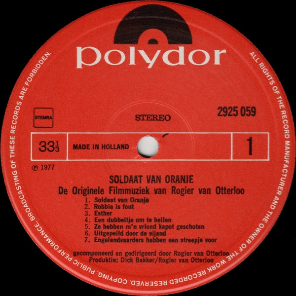 Rogier Van Otterloo : Soldaat Van Oranje (LP, Album)