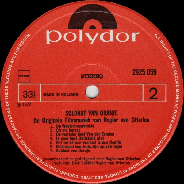 Rogier Van Otterloo : Soldaat Van Oranje (LP, Album)