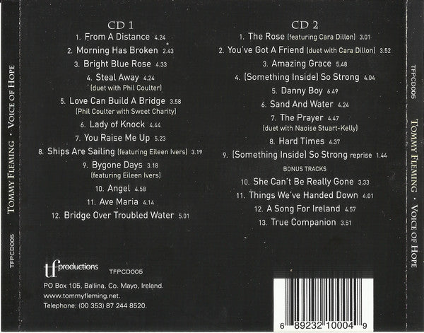 Tommy Fleming : Voice Of Hope (2xCD, Album)