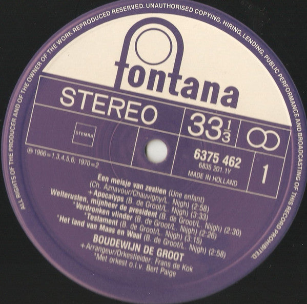 Boudewijn De Groot : Boudewijn De Groot (LP, Comp, RE)