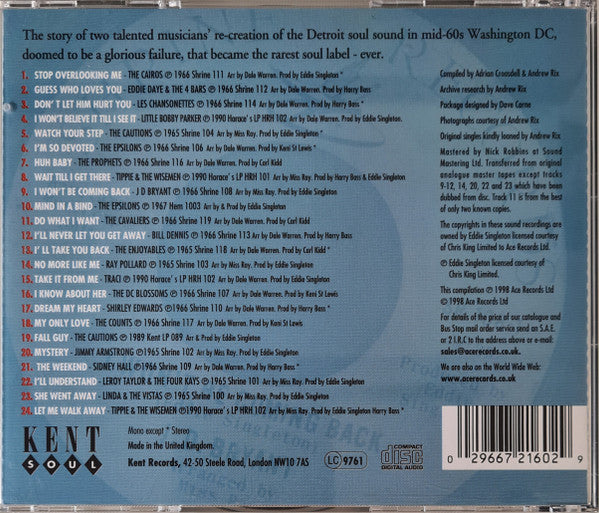 Various : Shrine (The Rarest Soul Label) (CD, Comp, RE)