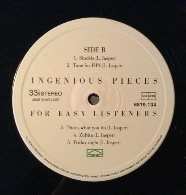 Lex Jasper : Ingenious Pieces For Easy Listeners  (LP)