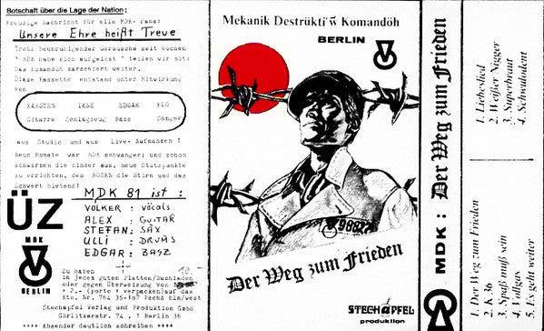 Mekanik Destruektiw Komandoe : Der Weg Zum Frieden (Cass)