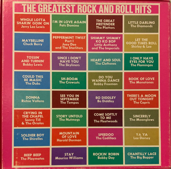 Various : The Greatest Rock And Roll Hits (4xLP, Son + Box, Comp)