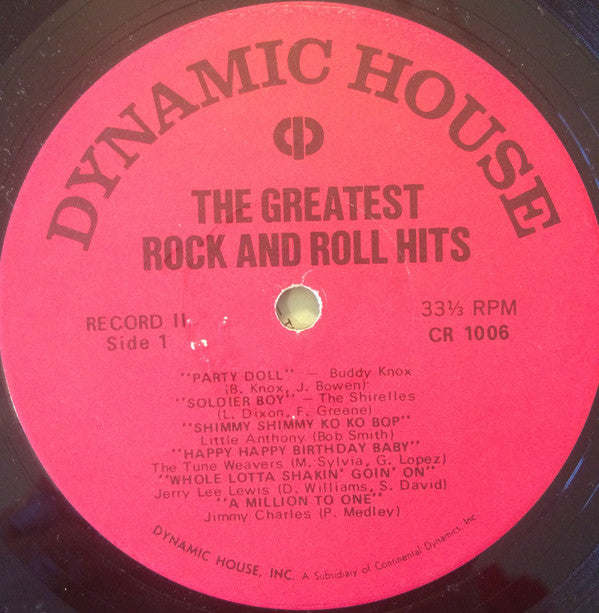Various : The Greatest Rock And Roll Hits (4xLP, Son + Box, Comp)