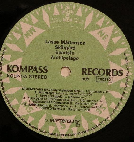 Lasse Mårtenson : Skärgård = Saaristo = Archipelago & Stormskärs Maja (LP, Album)