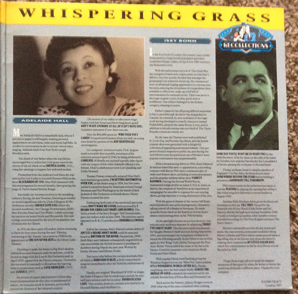 Various : Whispering Grass (2xLP, Comp, Mono)