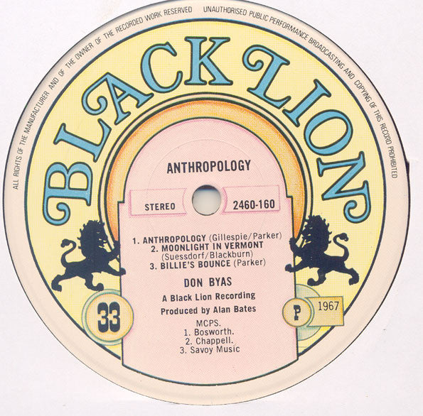 Don Byas : Anthropology (LP, Album, RE)
