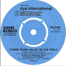 Dionne Warwick : (Theme From) Valley Of The Dolls (7", Single, 4 p)