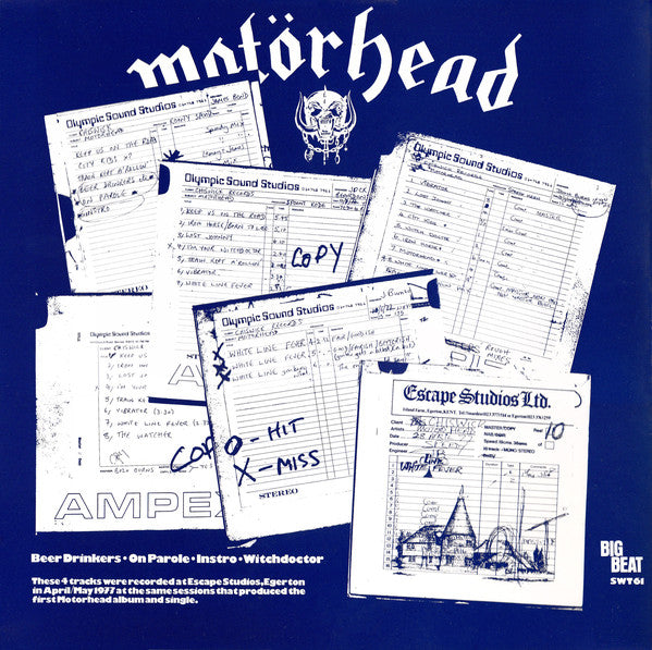 Motörhead : Beer Drinkers & Hell Raisers (12", EP, Blu)