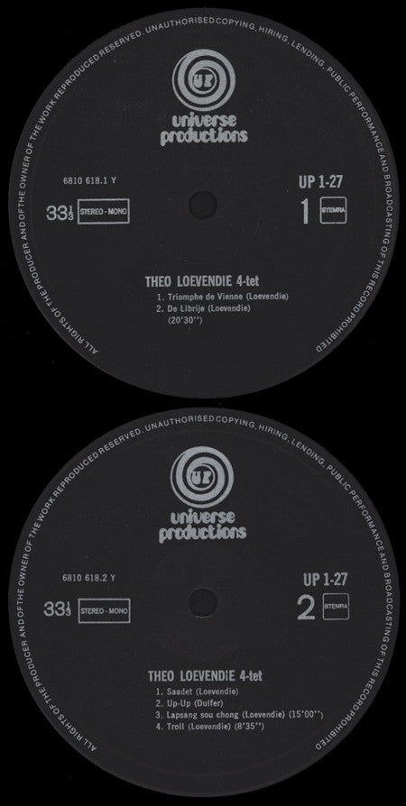 Theo Loevendie Quartet : Theo Loevendie 4tet (LP, Album)