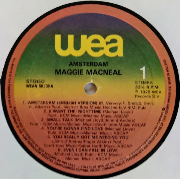 Maggie MacNeal : Amsterdam (LP, Album)