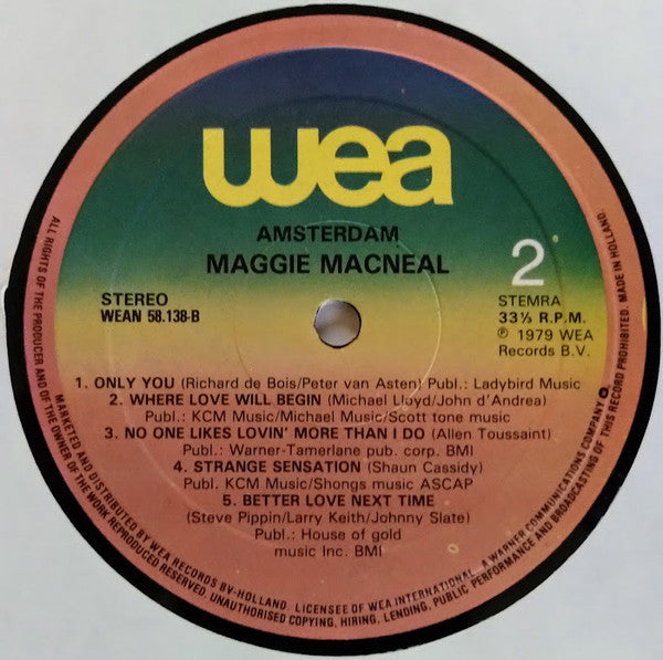 Maggie MacNeal : Amsterdam (LP, Album)