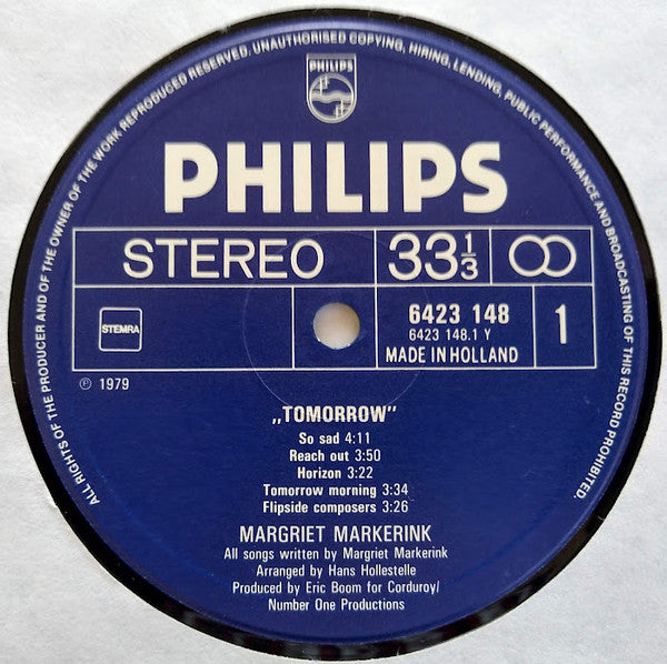 Margriet Markerink : Tomorrow (LP, Album)
