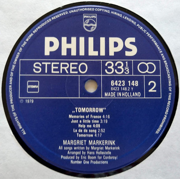Margriet Markerink : Tomorrow (LP, Album)