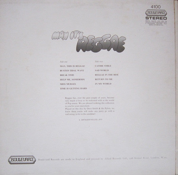 Dave Smith & The Pylots Featuring Errol English And Eugene Paul (2) : Man It's Reggae (LP, Album, RE)