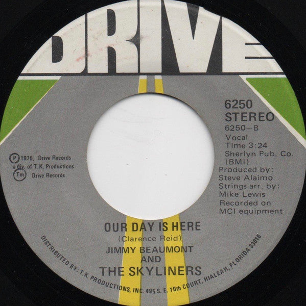 Jimmy Beaumont And The Skyliners : The Day The Clown Cried  (7")