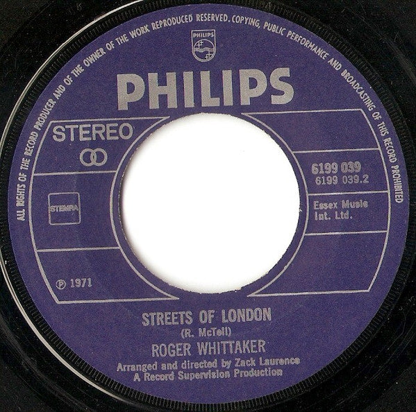 Roger Whittaker : The Last Farewell / Streets Of London (7", Single)