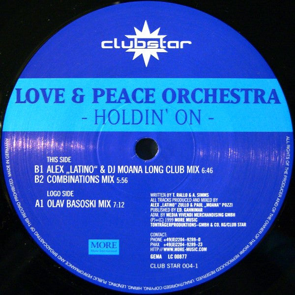 Love & Peace Orchestra : Holdin' On (12")