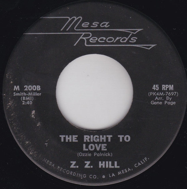 Z.Z. Hill : Five Will Get You Ten (7", Single)