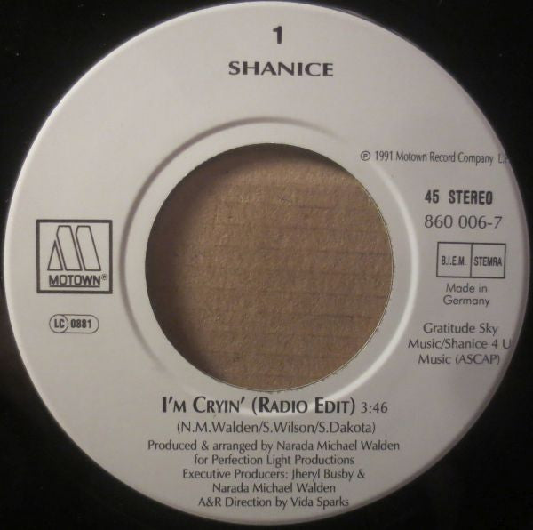 Shanice : I'm Cryin' (7", Single)
